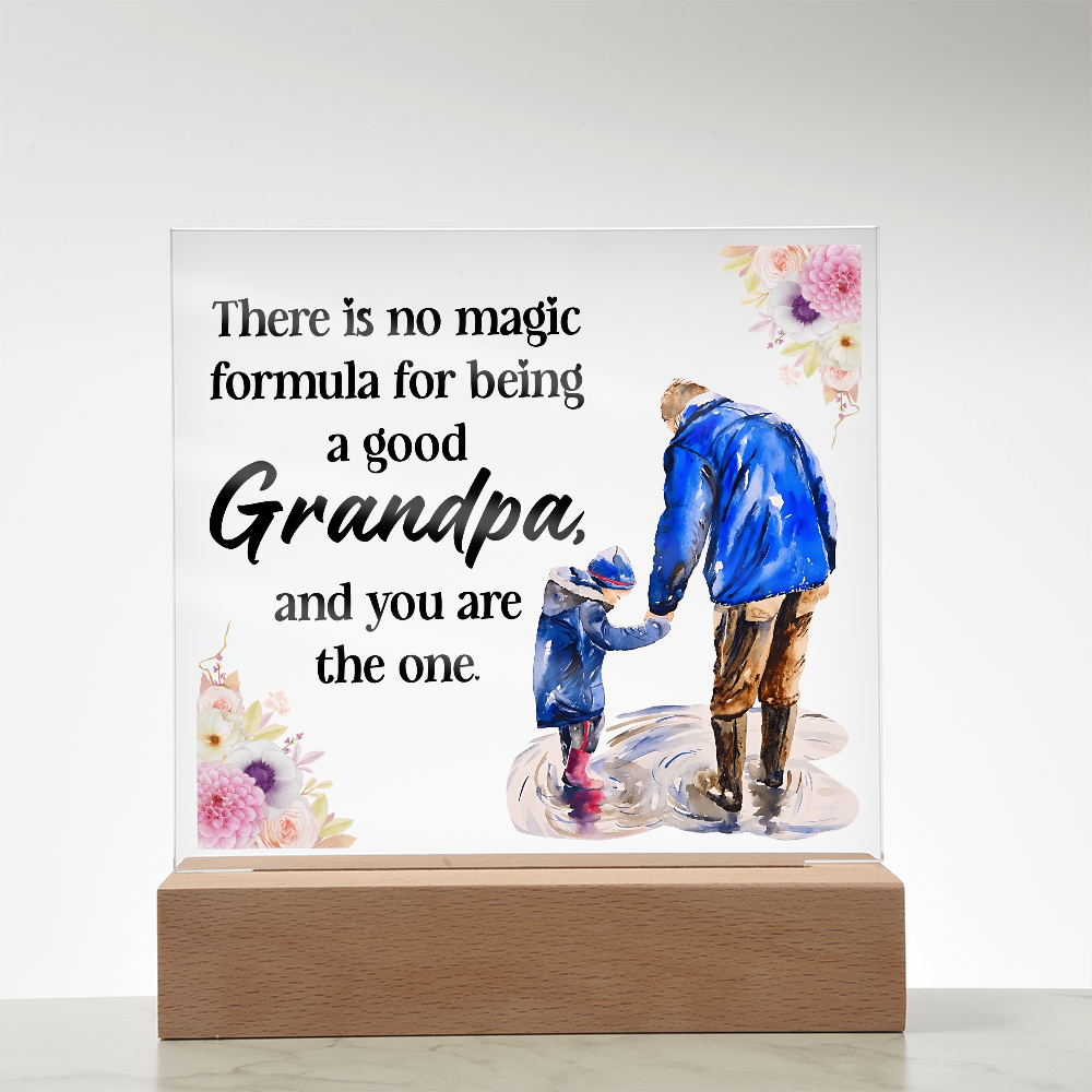 To My Grandpa Quote LED Night Light – Heartfelt Gift for Grandfathers