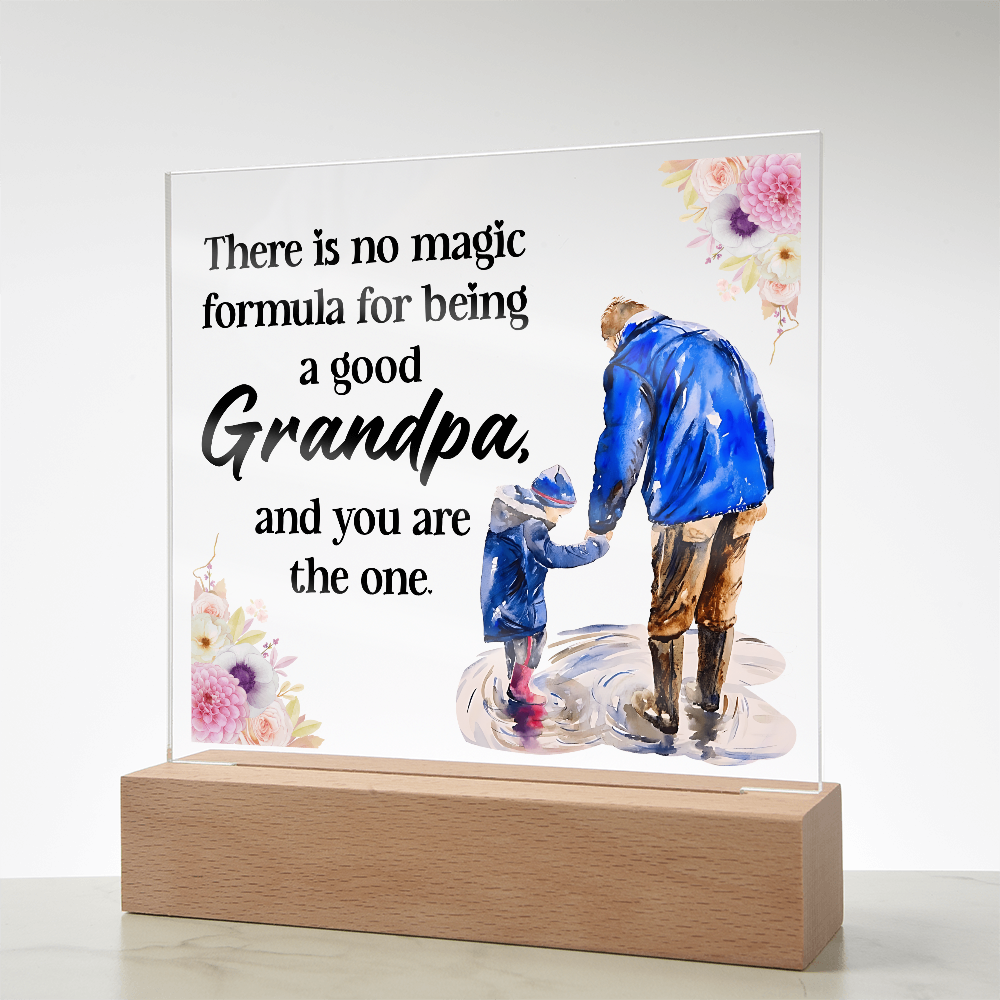 To My Grandpa Quote LED Night Light – Heartfelt Gift for Grandfathers