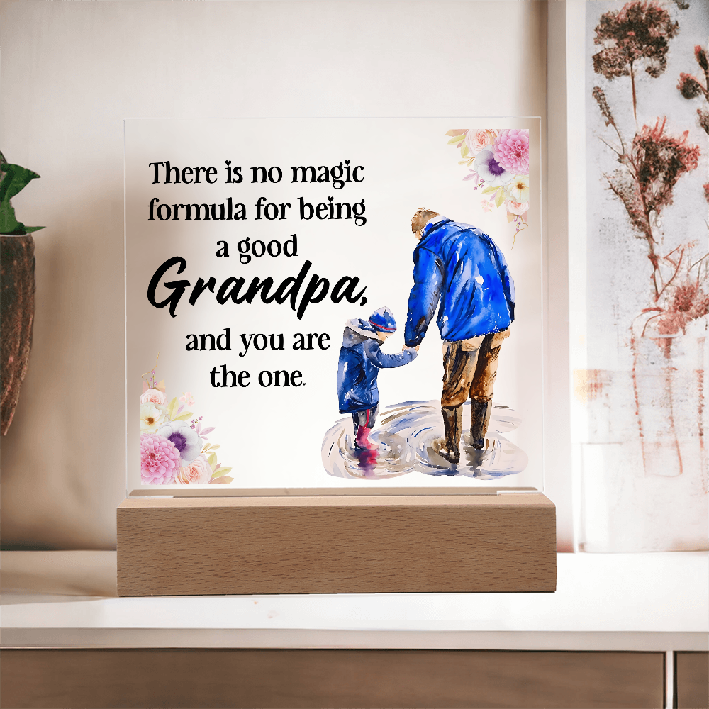 To My Grandpa Quote LED Night Light – Heartfelt Gift for Grandfathers