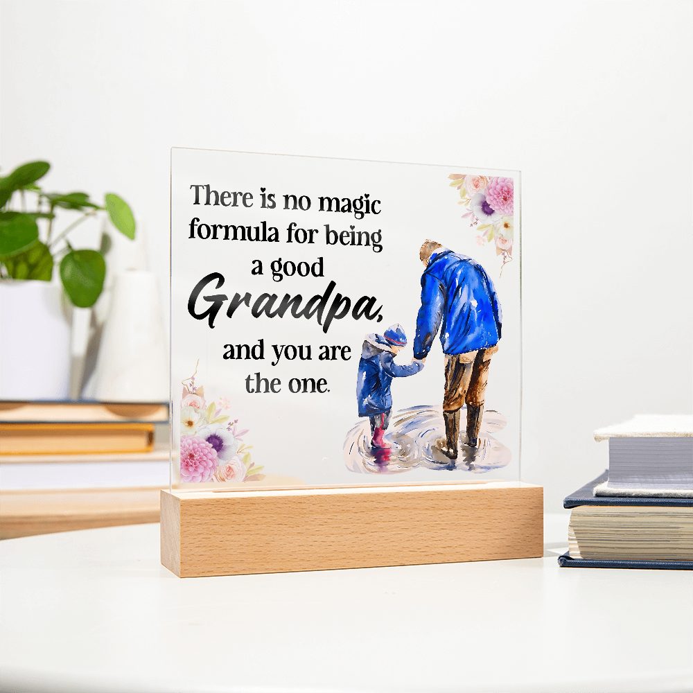 To My Grandpa Quote LED Night Light – Heartfelt Gift for Grandfathers