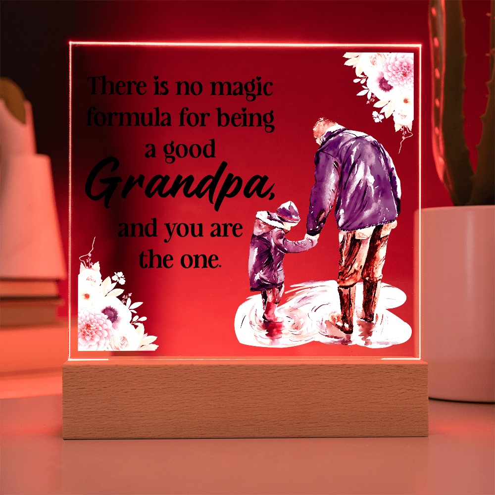 To My Grandpa Quote LED Night Light – Heartfelt Gift for Grandfathers
