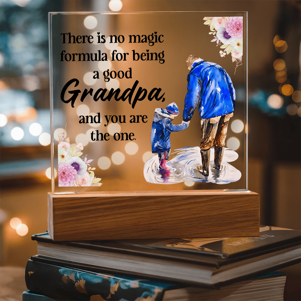 To My Grandpa Quote LED Night Light – Heartfelt Gift for Grandfathers