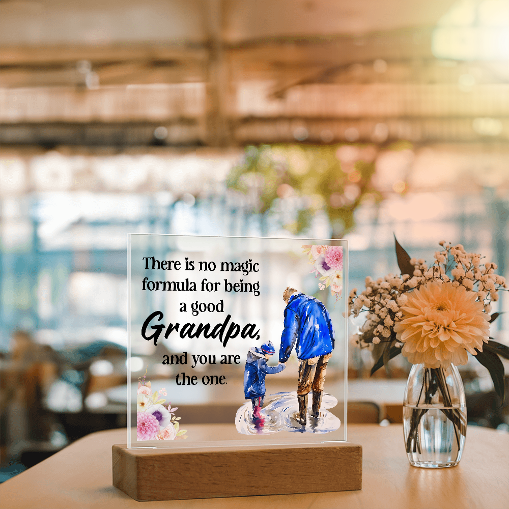 To My Grandpa Quote LED Night Light – Heartfelt Gift for Grandfathers