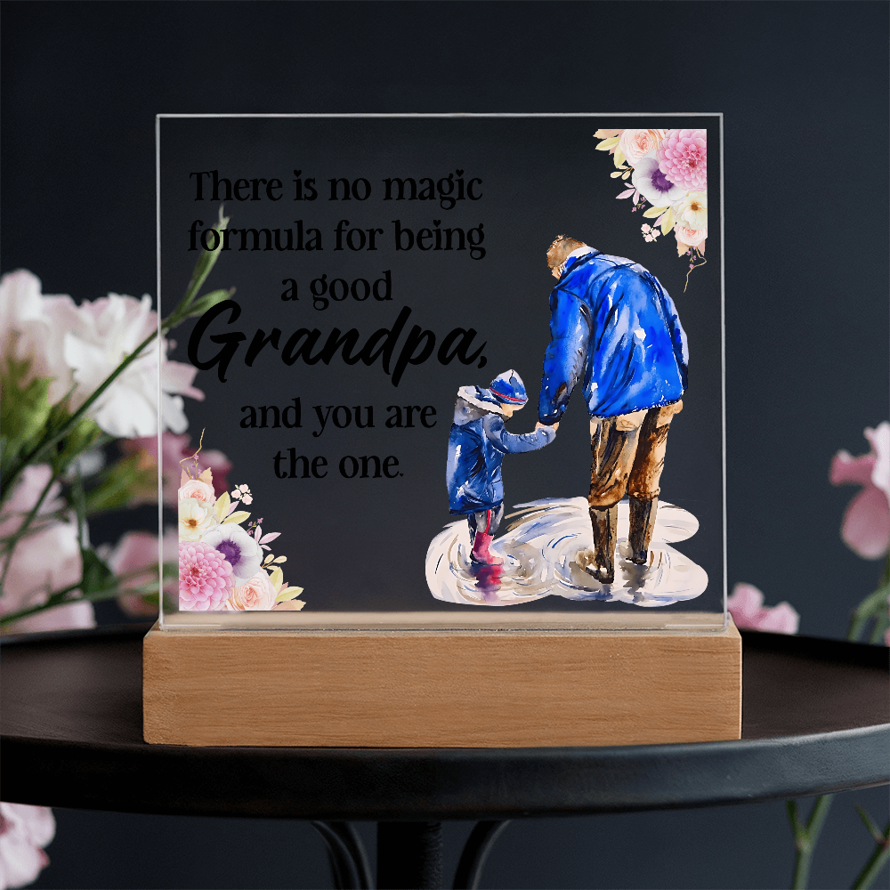 To My Grandpa Quote LED Night Light – Heartfelt Gift for Grandfathers