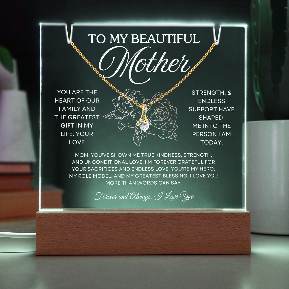 To My Mom– Acrylic Keepsake & Necklace Gift