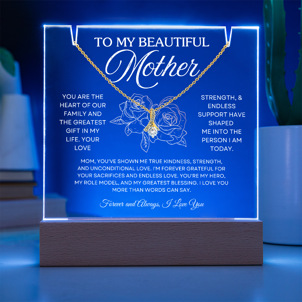 To My Mom– Acrylic Keepsake & Necklace Gift