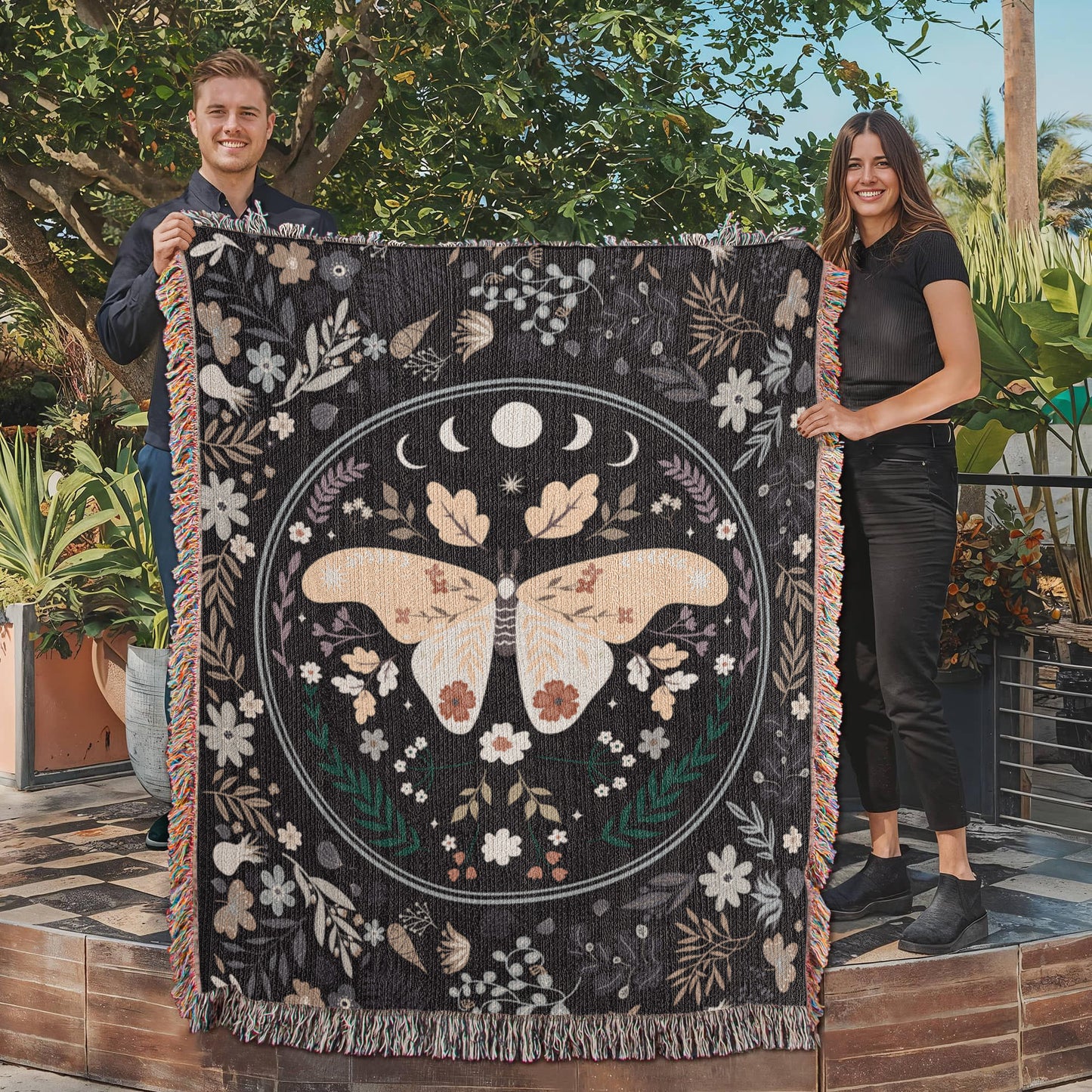 Bohemian Butterfly - Woven Blanket for Cozy Home Décor