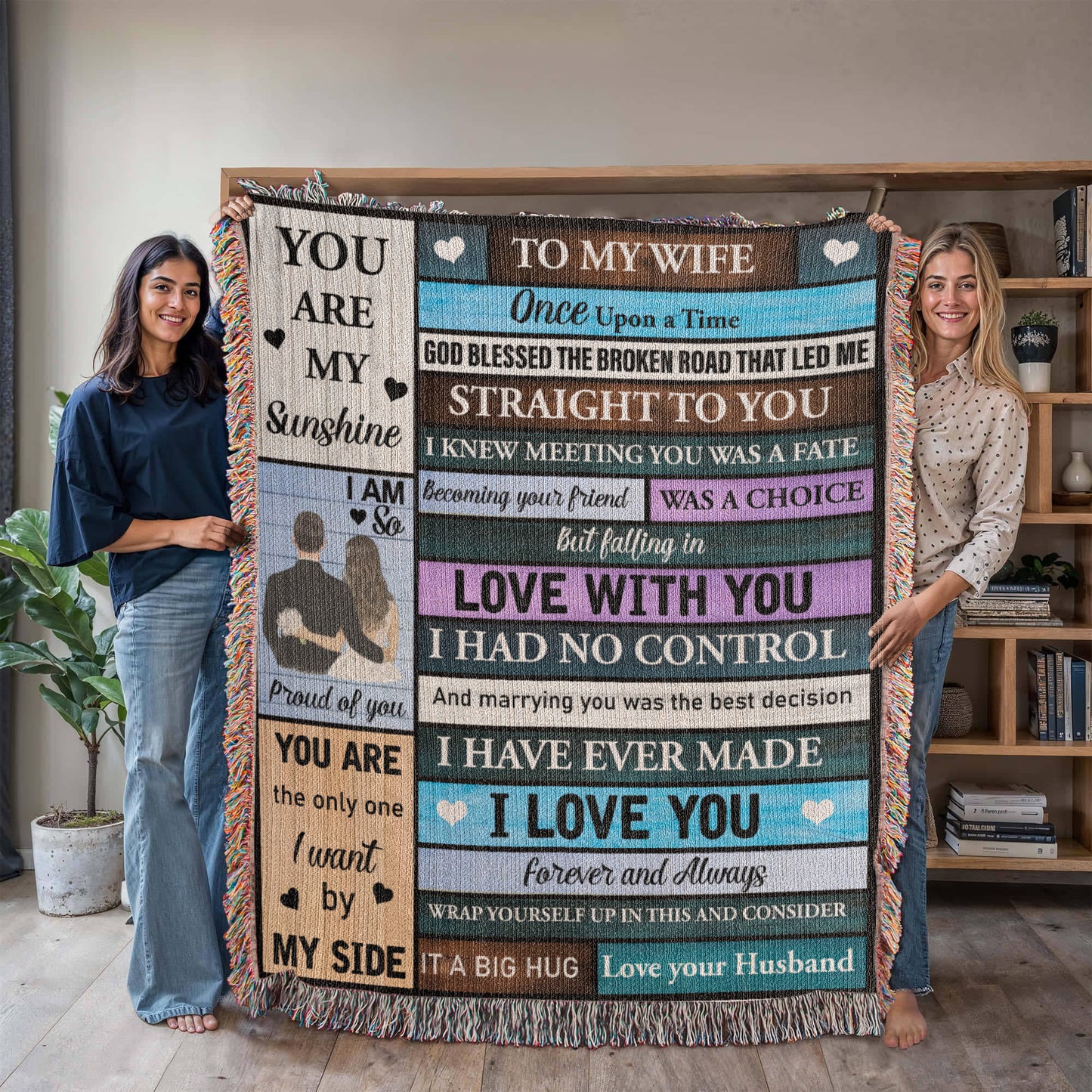 To My Wife Woven Blanket – Romantic Anniversary Gift