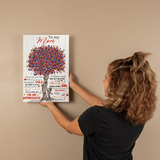 Wall Art -Celebrate Mom with this Colorful Tree of Love Canvas Print