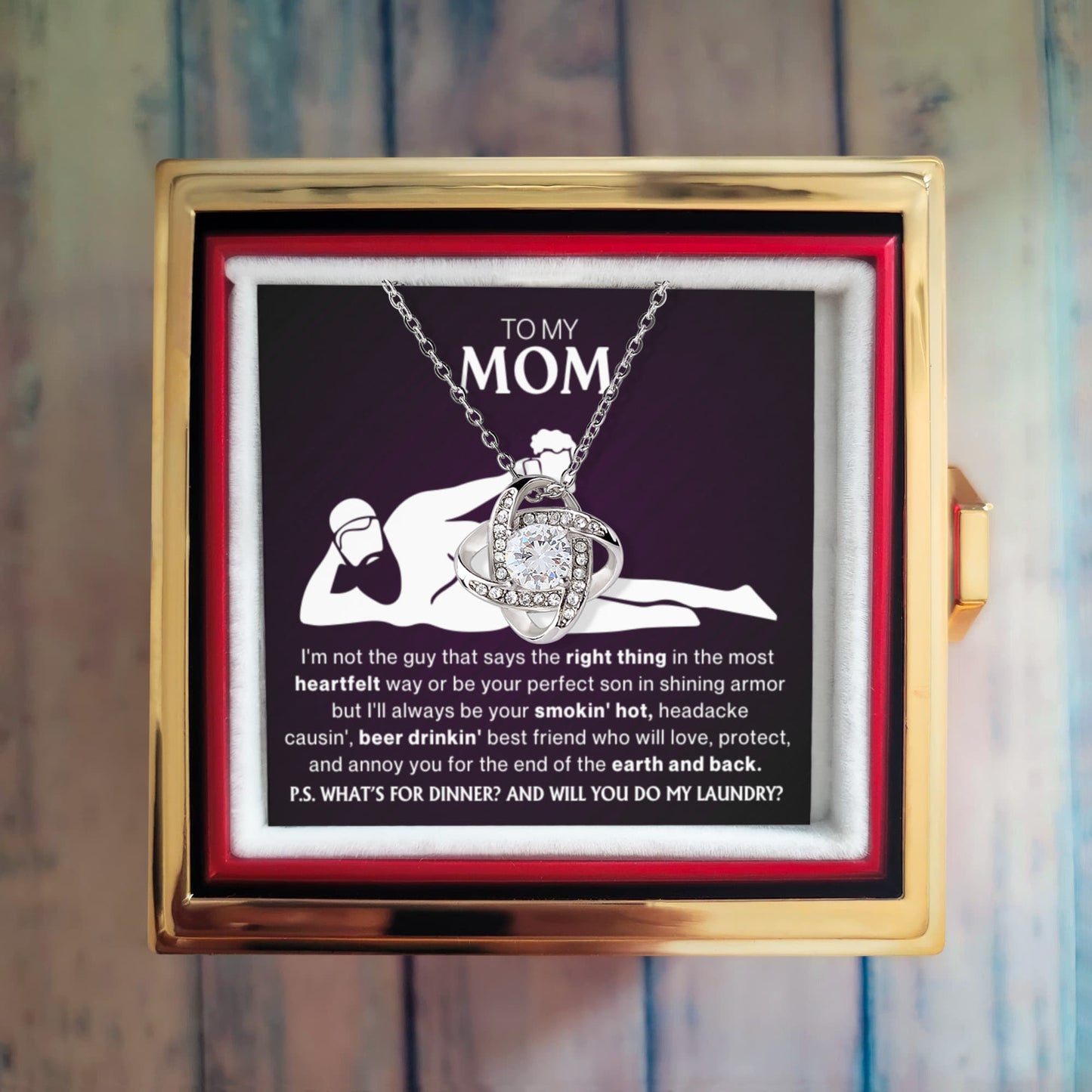 A Son's Heartfelt Gift – Elegant Necklace for the Most Loving Mom !