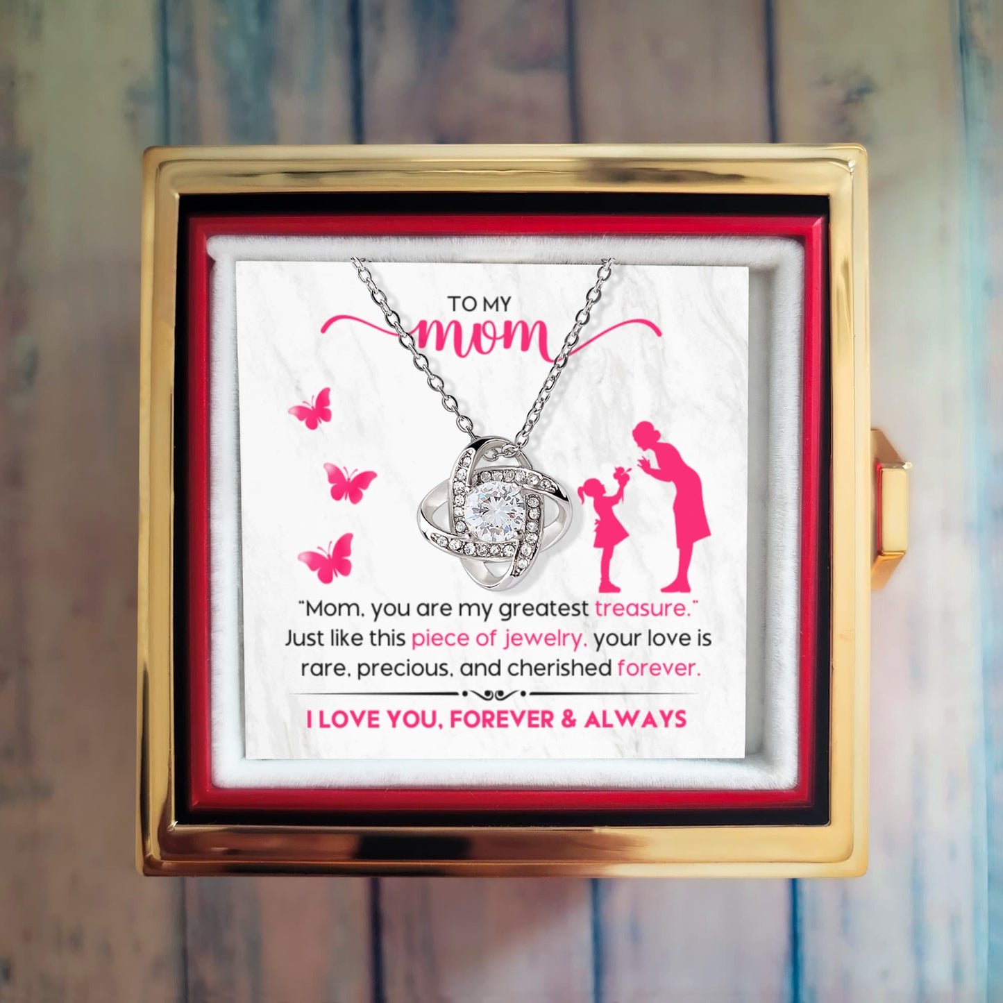From Your Little Girl – A Precious Necklace Gift for the Best Mom !