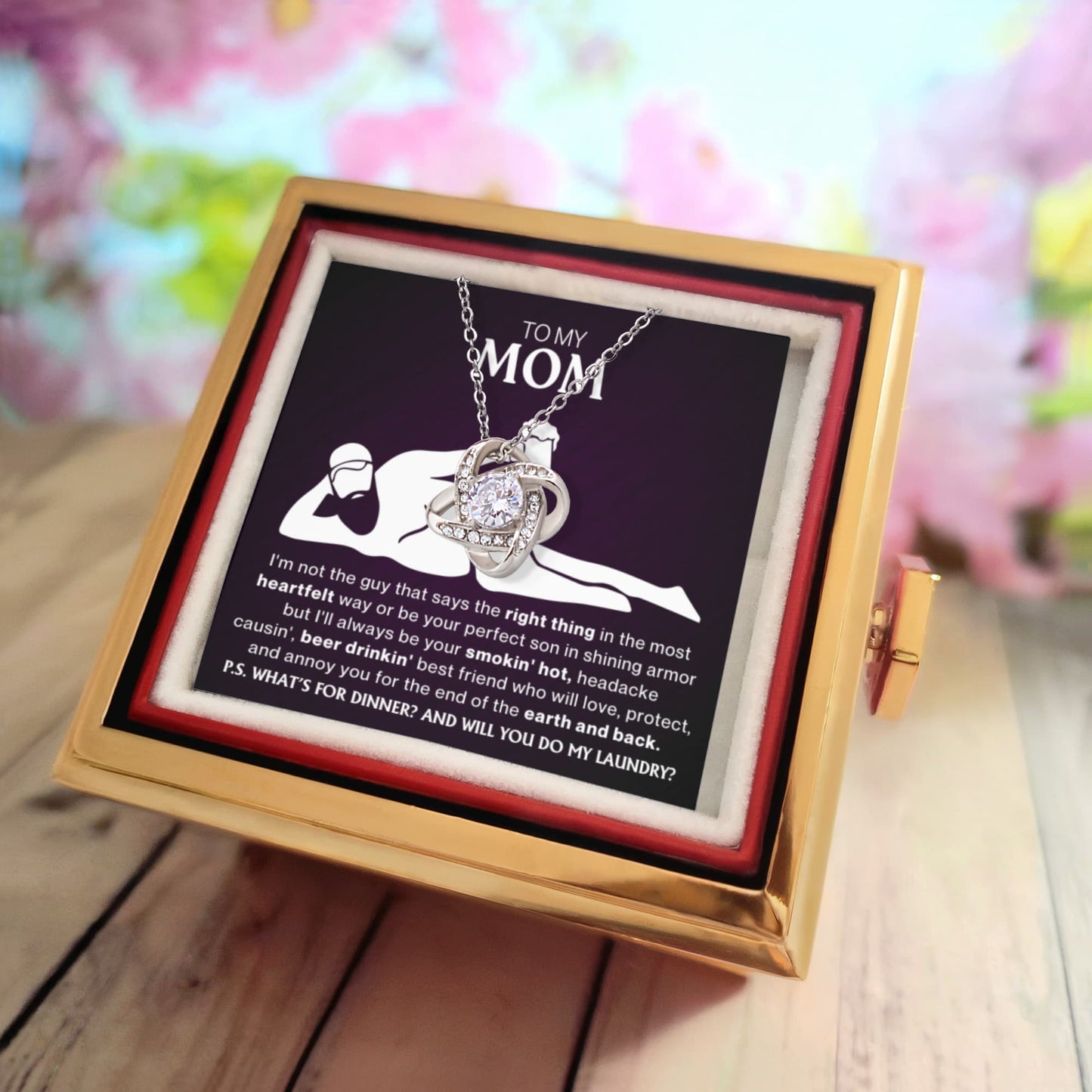 A Son's Heartfelt Gift – Elegant Necklace for the Most Loving Mom !