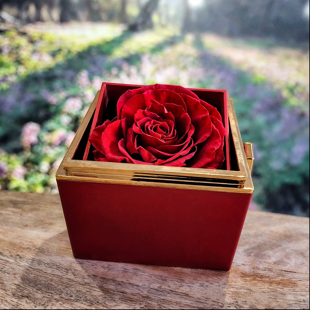 To My Mom - Love Knot Necklace with Rotating Rose Gift Box – A Personalized Keepsake of Unbreakable Bond