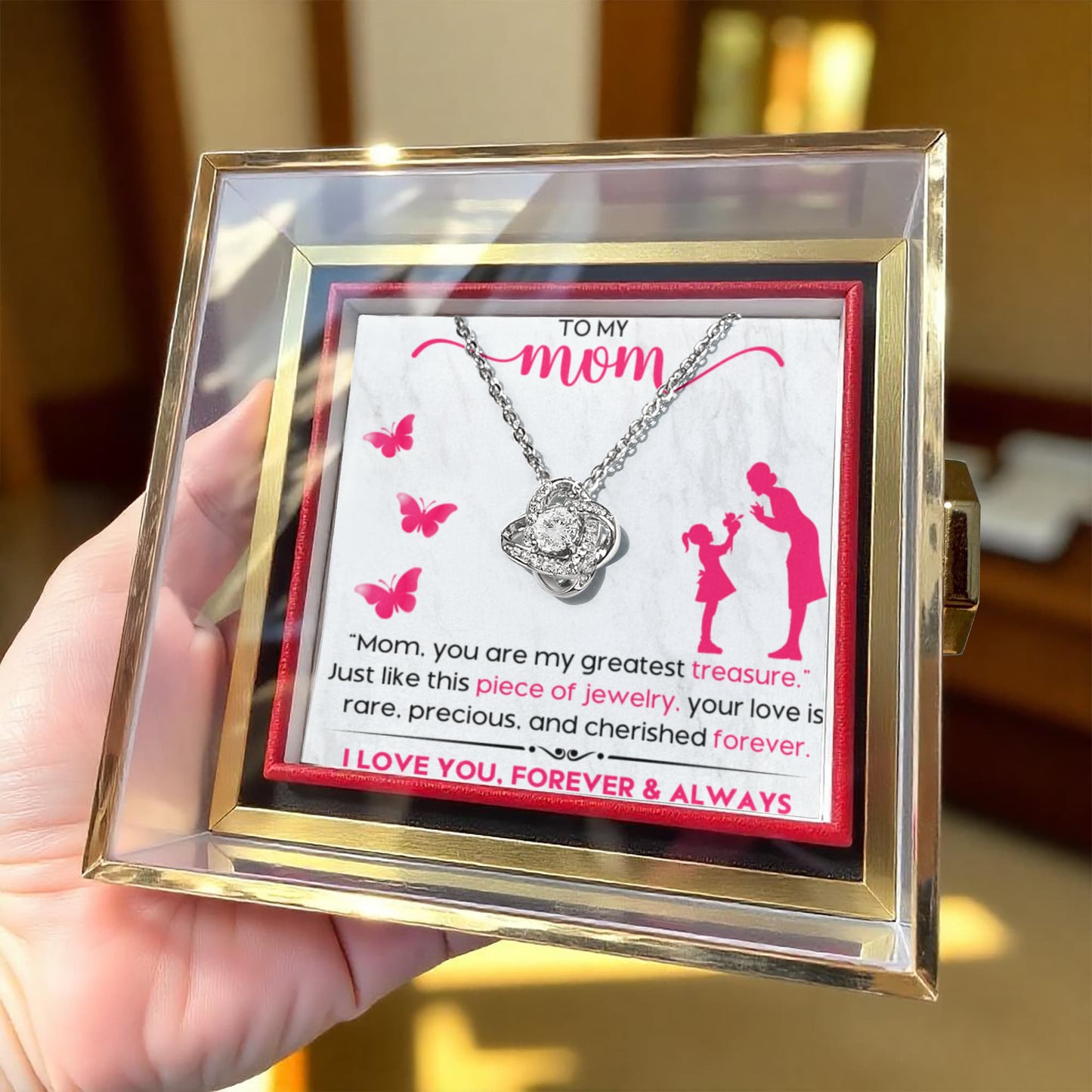From Your Little Girl – A Precious Necklace Gift for the Best Mom !
