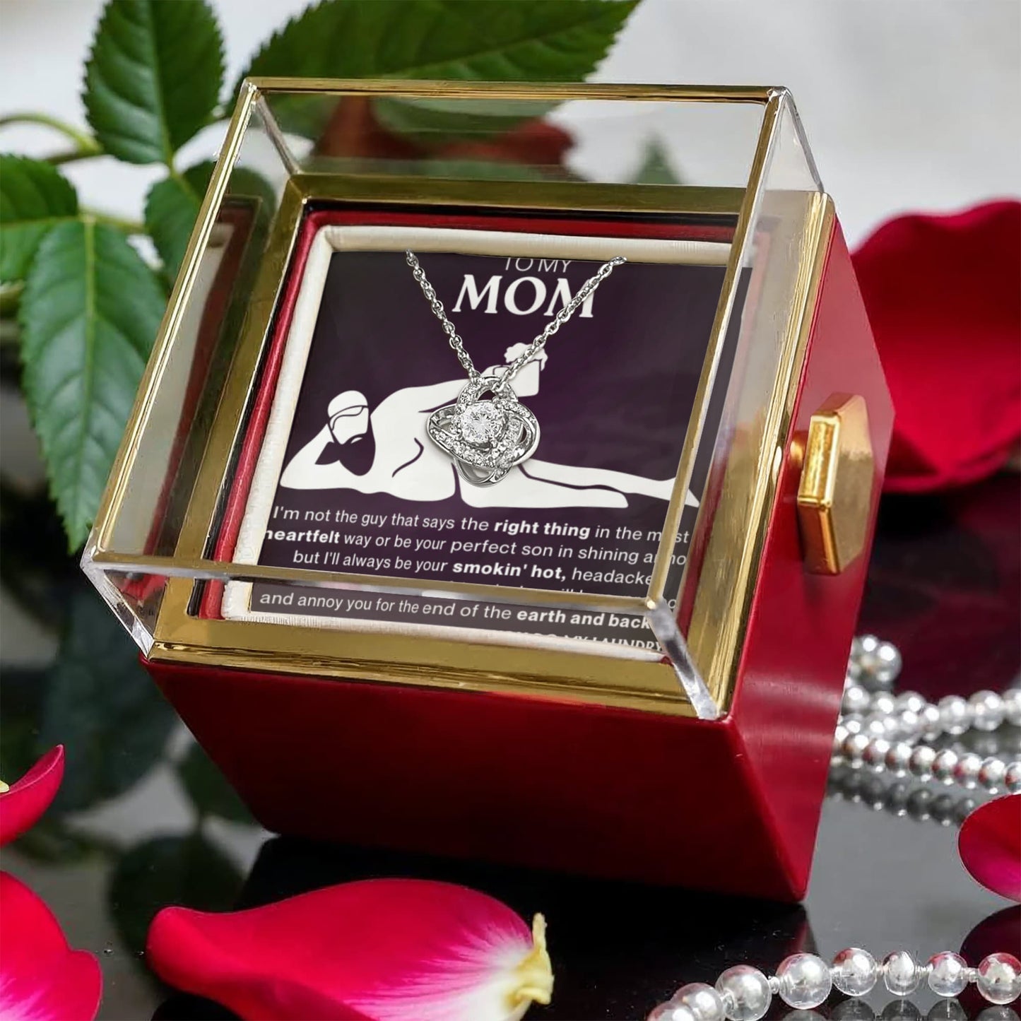 A Son's Heartfelt Gift – Elegant Necklace for the Most Loving Mom !