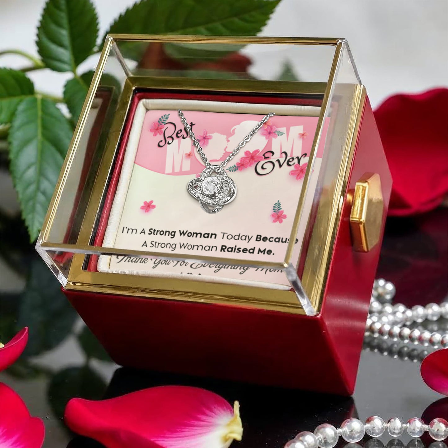 Thank You for every thing Mom Rotating Rose Gift Box !