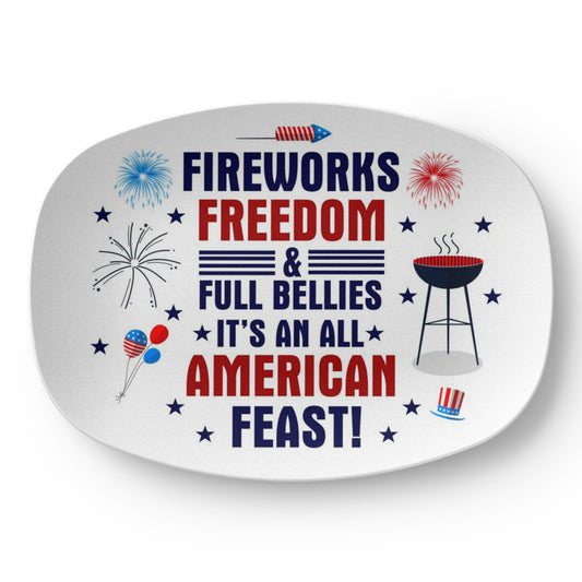 All-American Feastware Collection – 4th of July Plates, Platters & Bowls