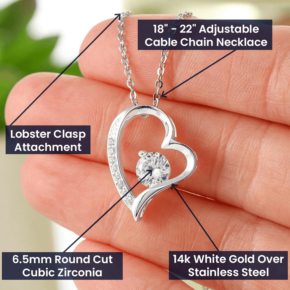 Forever Love Necklace for Daughter – with Personalized Message Card