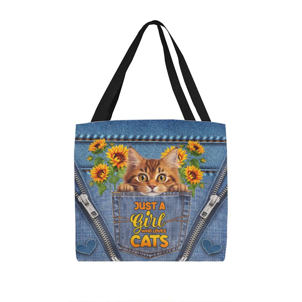 Custom “Just a Girl Who Loves Dogs or Cats” Tote Bag
