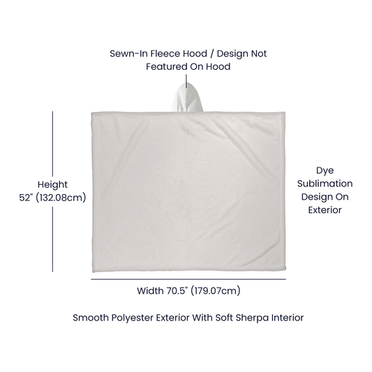 Personalized “Just a Girl Who Loves Books” Hooded Sherpa Blanket For Daughter