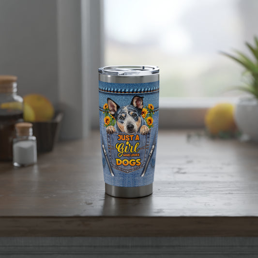 Custom Pet Lover Tumbler β Just a Girl Who Loves Dogs or Cats | 20oz Personalized Travel Mug