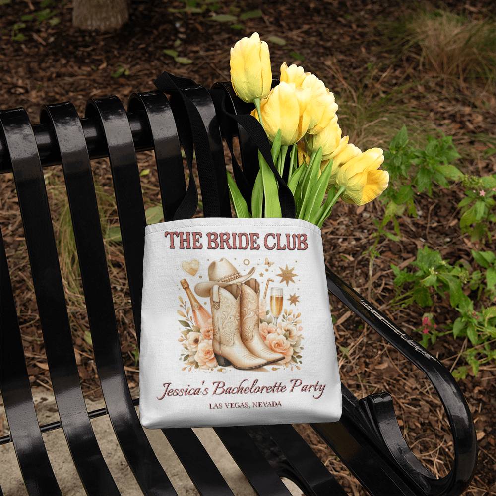 Custom Bride Club Bachelorette Tote – Personalized Name & Location