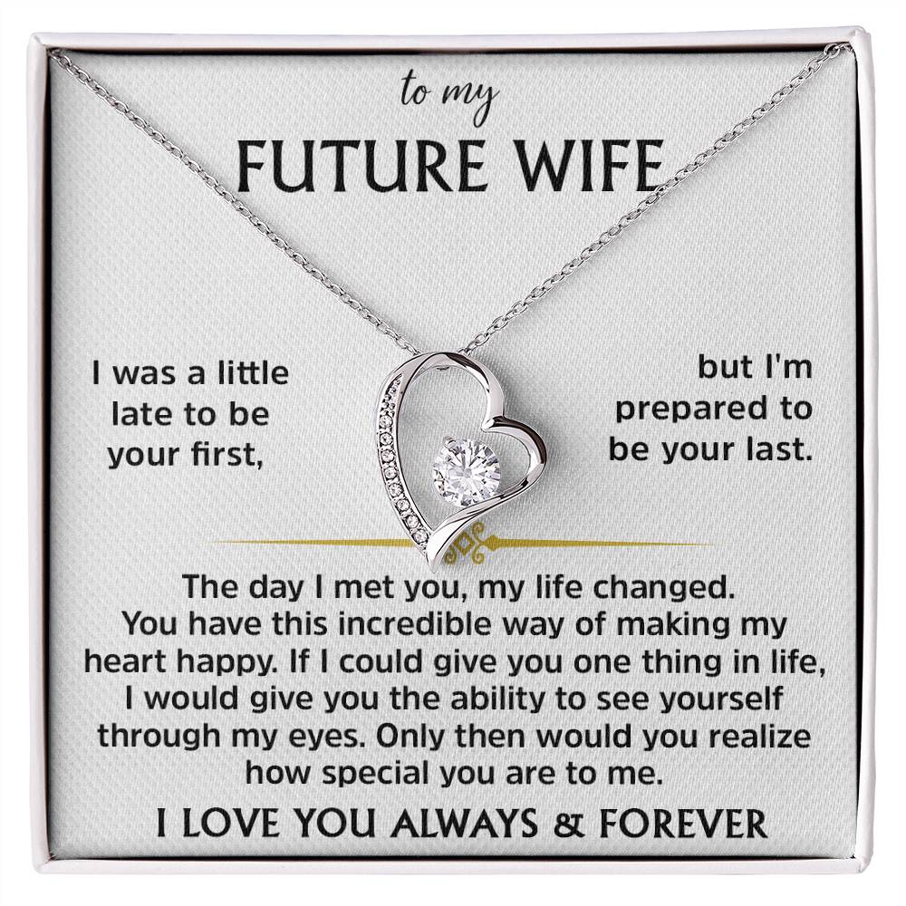 Forever Love Necklace for Future Wife – Heartfelt Keepsake with Elegant Gift Box