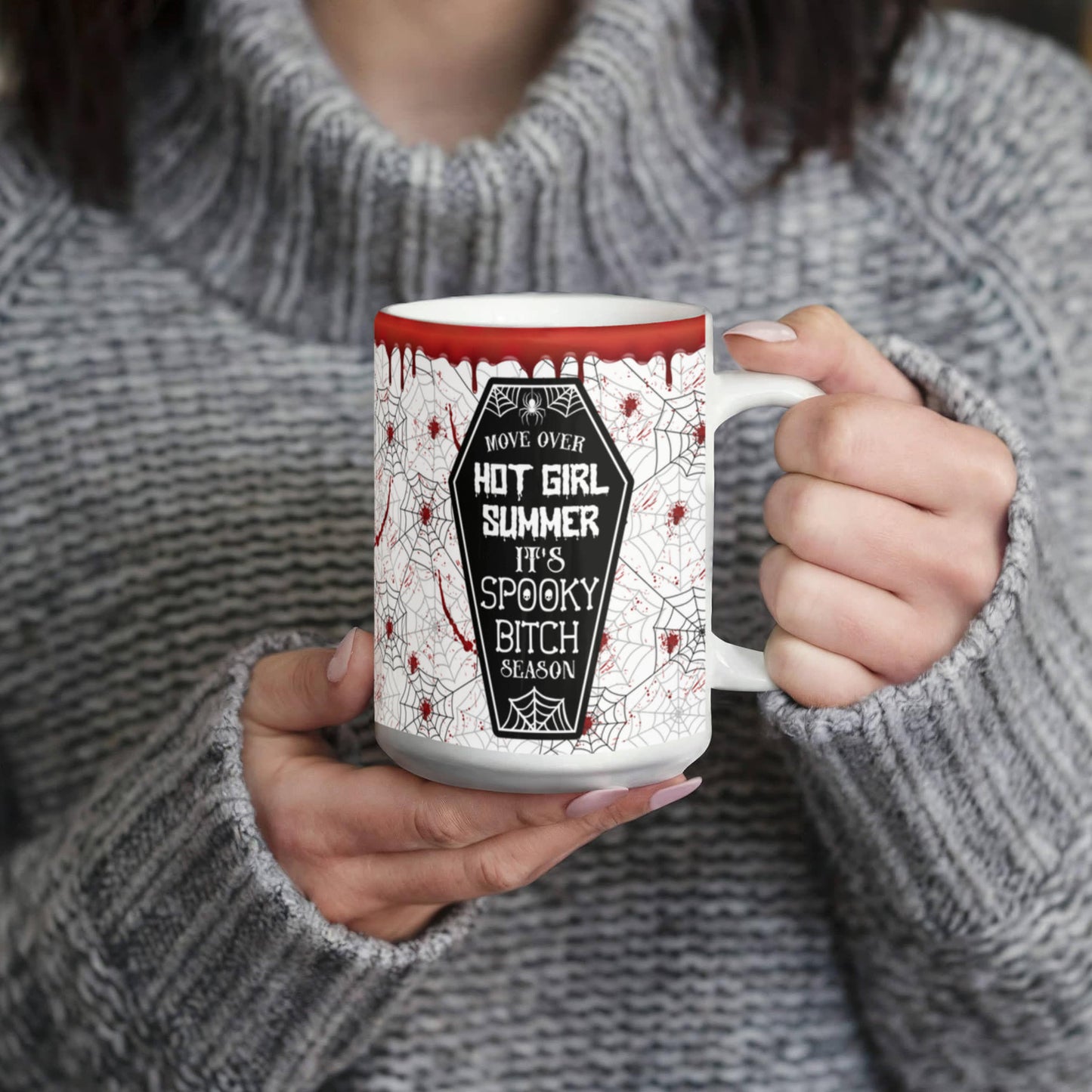 Personalized “Spooky Bitch Season” Halloween Mug – Custom Name