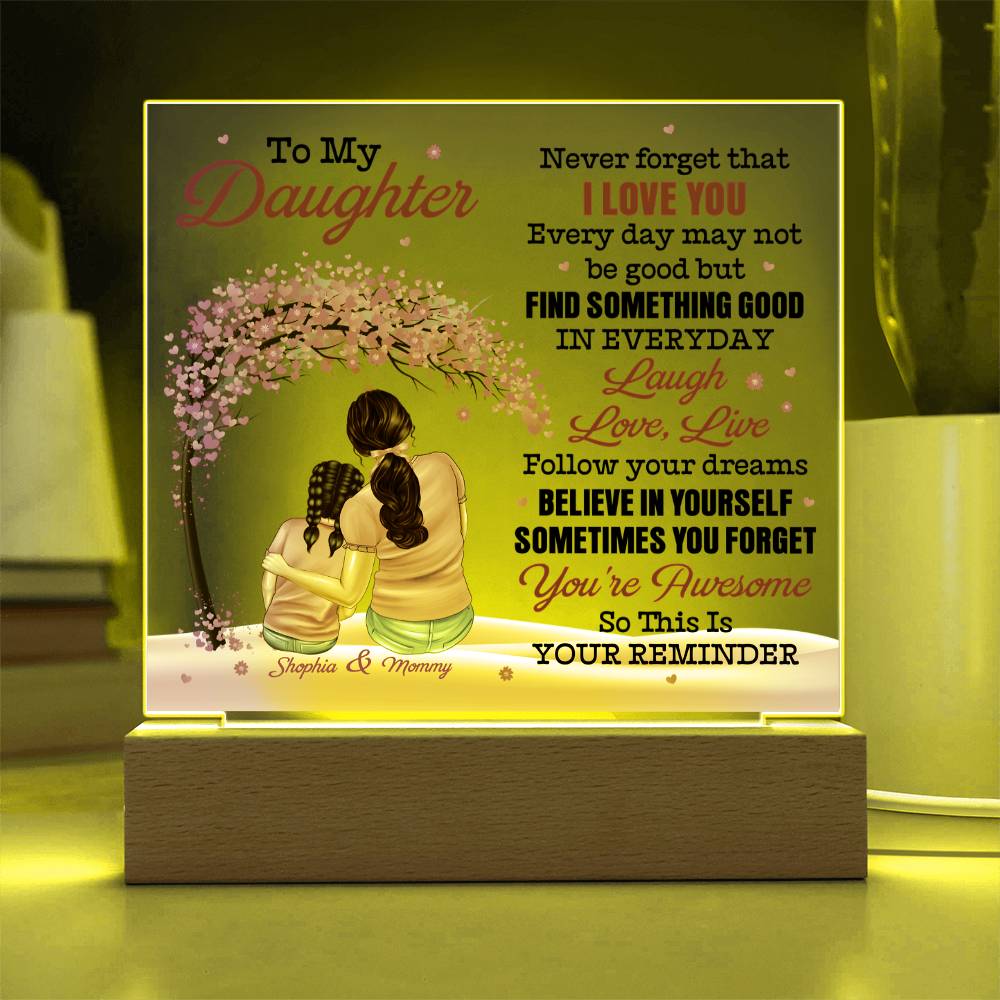 Personalized Mommy & Daughter Acrylic Plaque – Custom Names