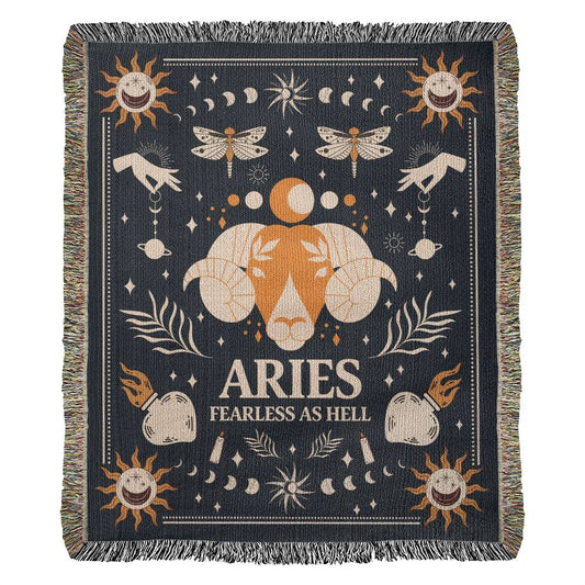 Zodiac Woven Blanket – Personalized Astrology Throw for Signs