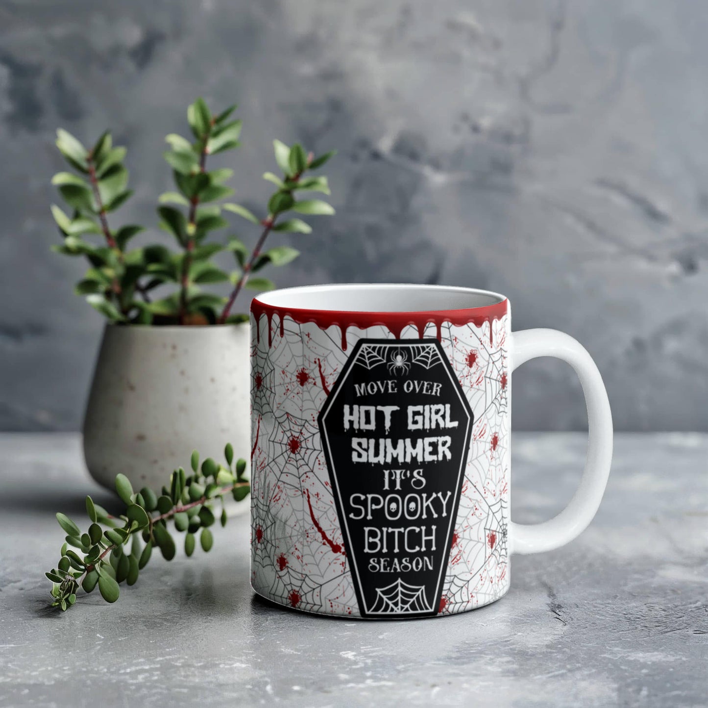 Personalized “Spooky Bitch Season” Halloween Mug – Custom Name