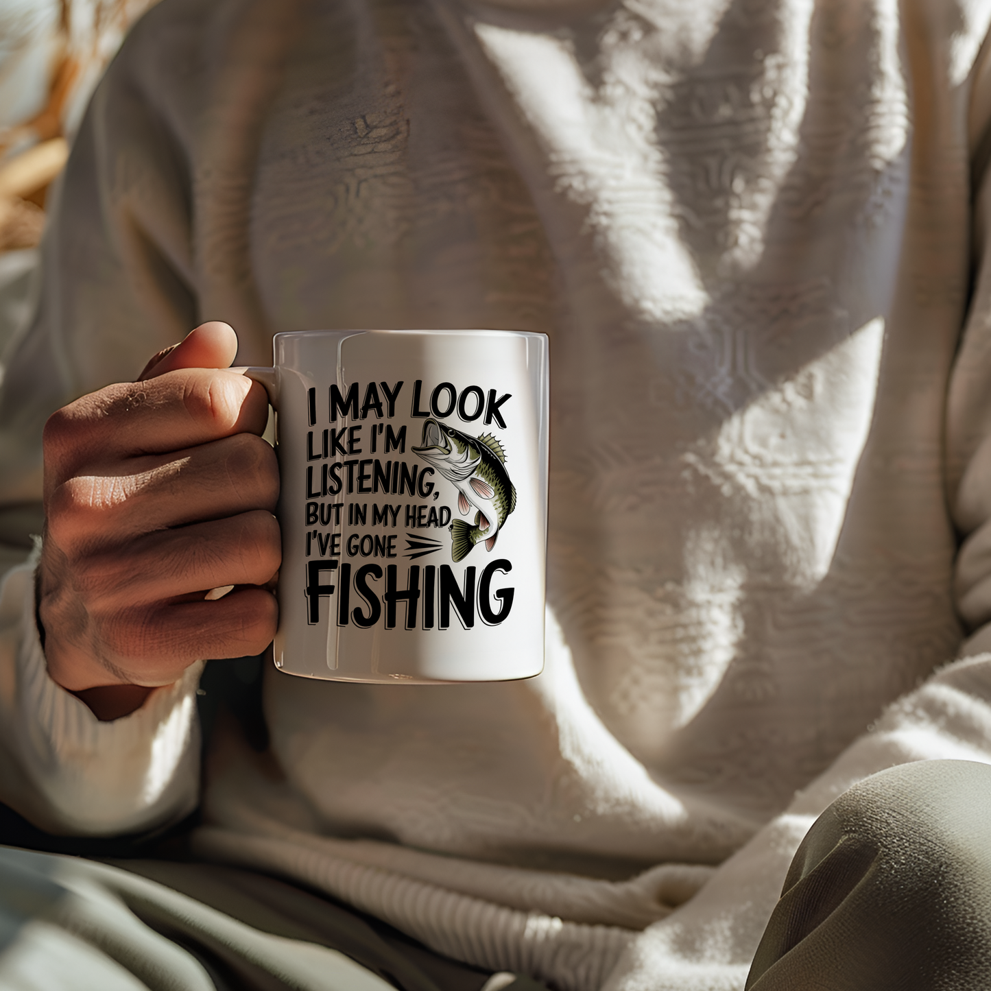 Wishin' I Was Fishin Coffee Mug for Every Sip Adventure