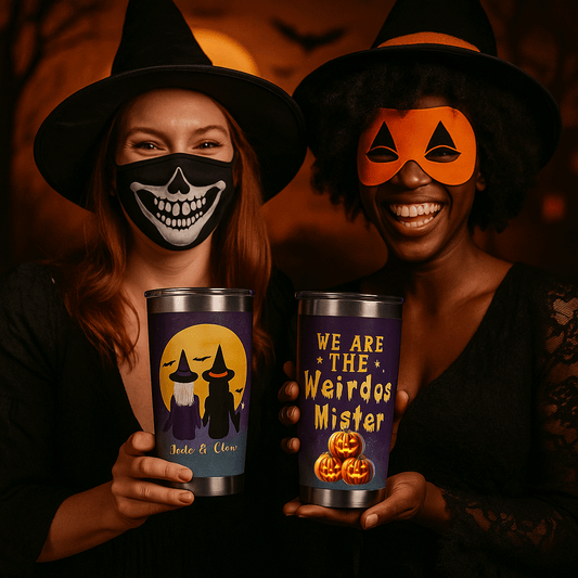 Custom "We Are the Weirdos Mister" Witch Tumbler – Personalized Halloween Gift