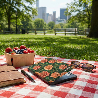 Karen Rose Floral Dark Green E-Reader Case product type