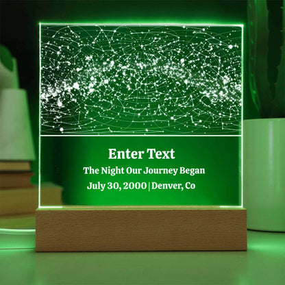 Personalized Star Map Acrylic Plaque Anniversary Night Sky Keepsake Custom star map