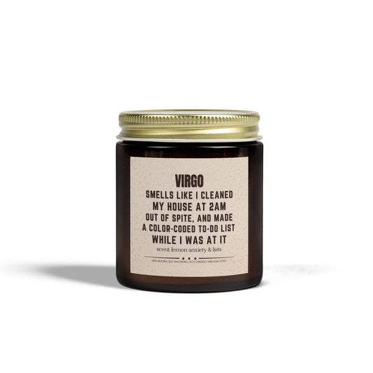 Funny Virgo Zodiac Scented Candle for Relaxation and Joy