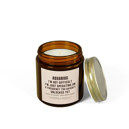Funny Aquarius Zodiac Scented Candle - Eco-Friendly Charm