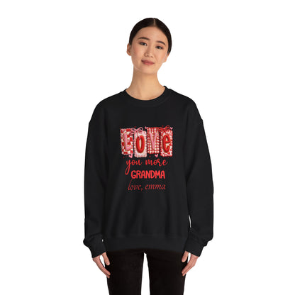 Personalized Grandma Valentine Sweatshirt — Custom Grandma Valentine's Day Crewneck