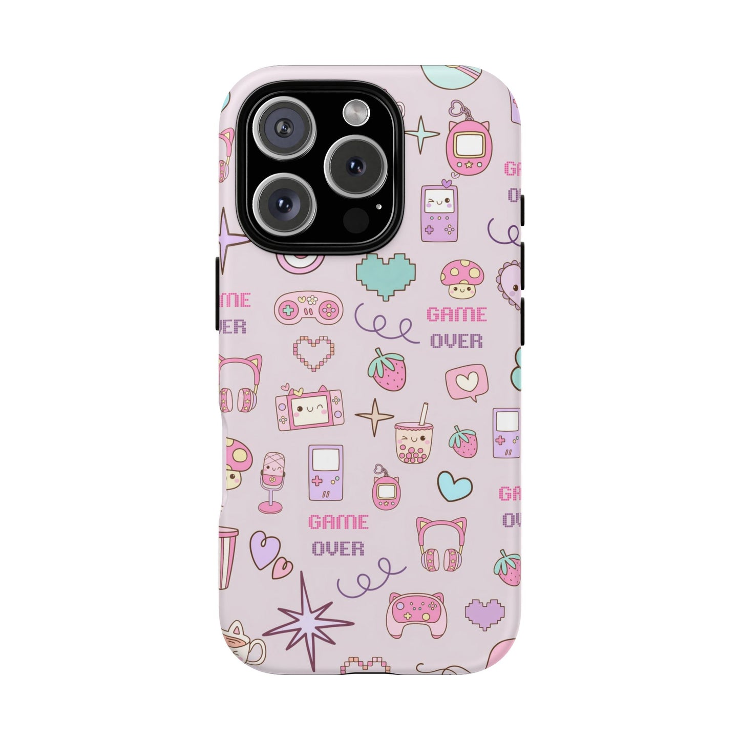 Kawaii Gamer Girl iPhone 16 Case – Cute Pastel Gaming-Themed Phone Cover for Girls