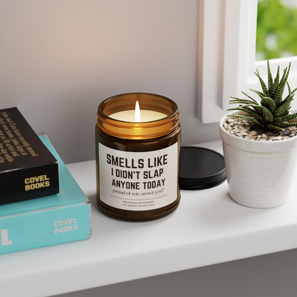 Funny Soy Candle for Surviving the Day Smells Like I Didn’t Slap Anyone