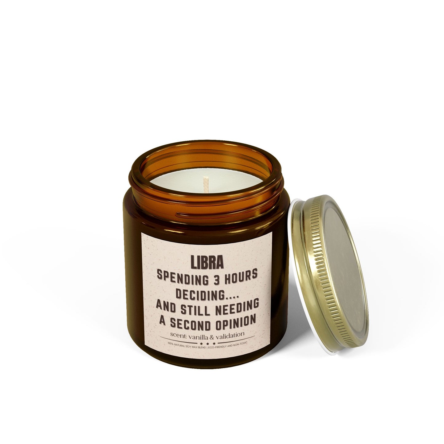 Funny Libra Zodiac Candle: Eco-Friendly Aromatic Delight