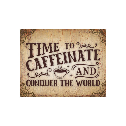 Time to Caffeinate Metal Sign – Vintage Coffee Wall Art