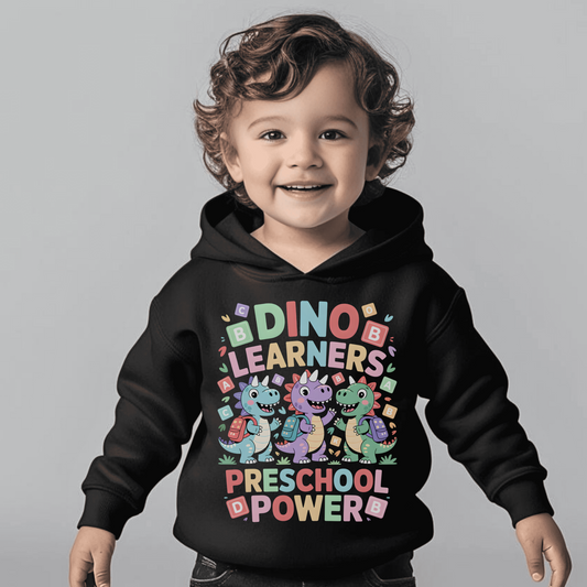 Dino Learners Preschool Hoodie – Cute Dinosaur Kids Pullover