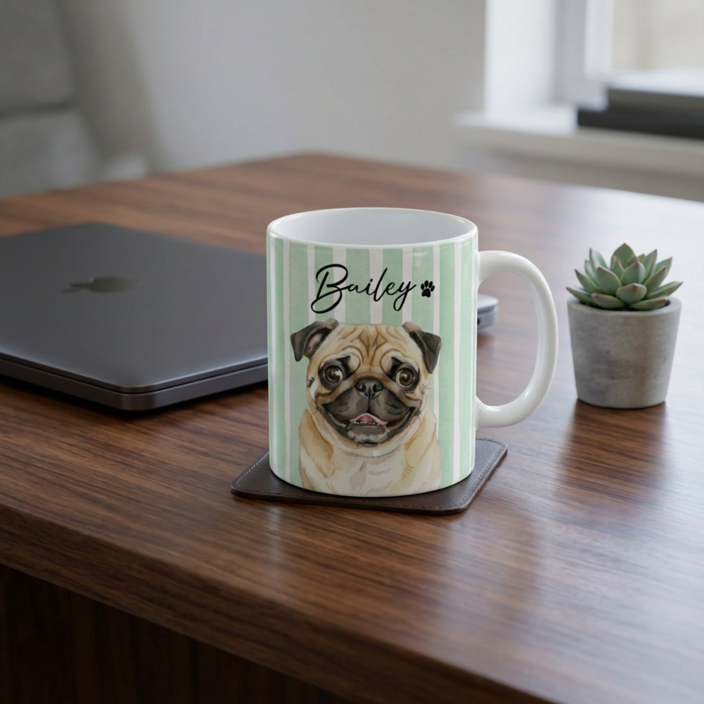 Custom Pet Mug from Photo Personalized Pet Portrait Mug Gift for Dog Lovers Ceramic Coffee Mug