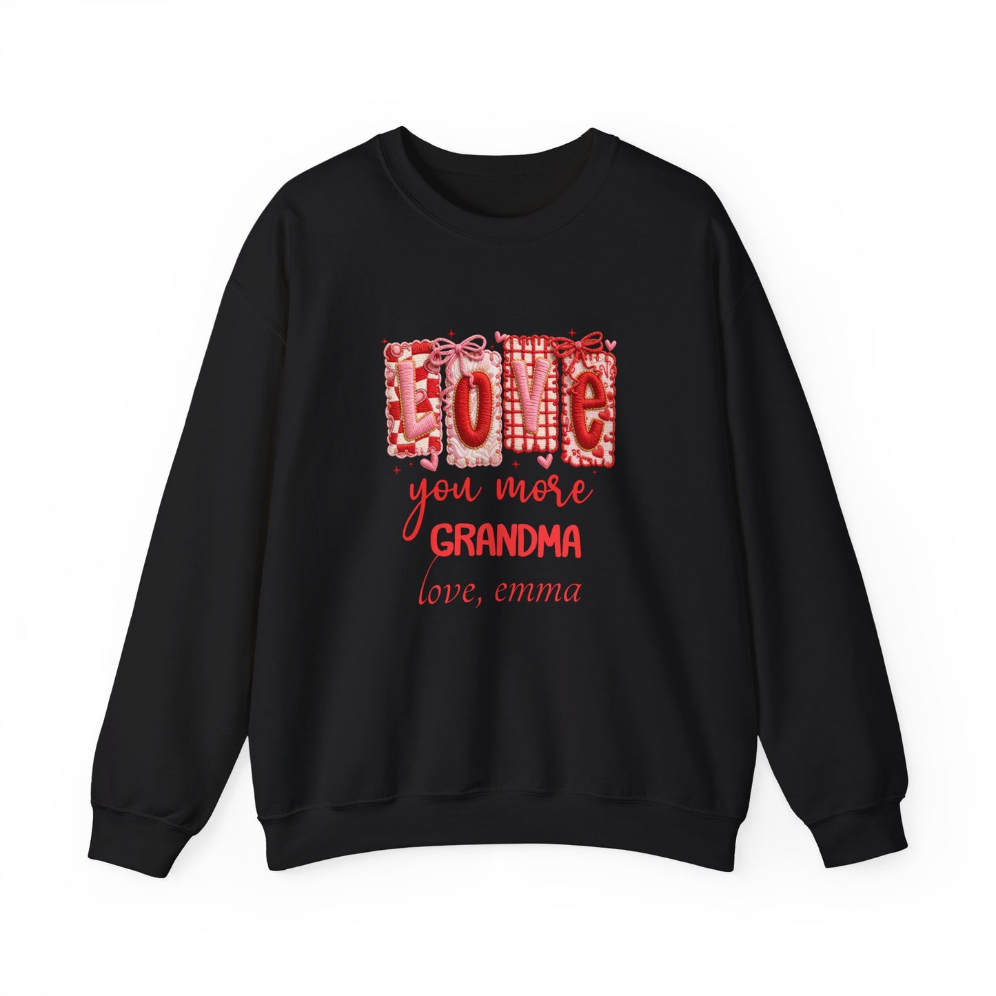 Personalized Grandma Valentine Sweatshirt — Custom Grandma Valentine's Day Crewneck