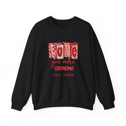 Personalized Grandma Valentine Sweatshirt — Custom Grandma Valentine's Day Crewneck