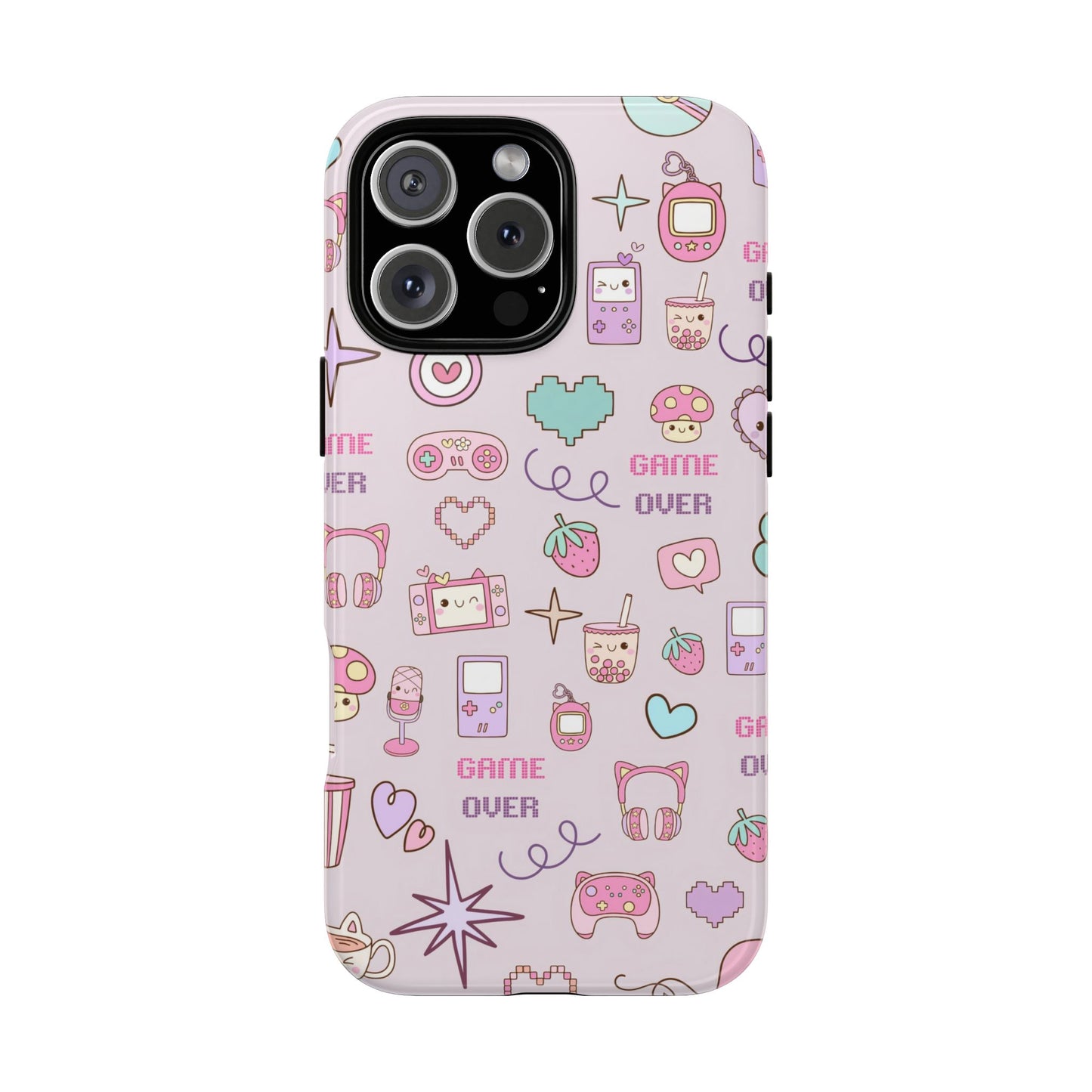 Kawaii Gamer Girl iPhone 16 Case – Cute Pastel Gaming-Themed Phone Cover for Girls