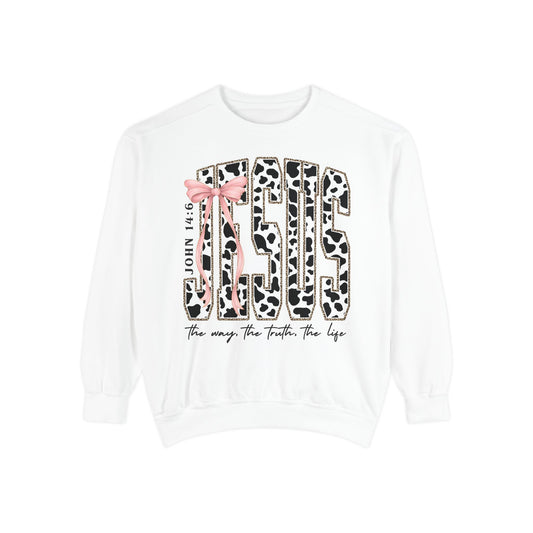 Jesus Sweatshirt – John 14:6 Christian Comfort Colors® Sweatshirt