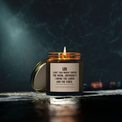 Funny Leo Zodiac Scented Candle for Astrology Lovers