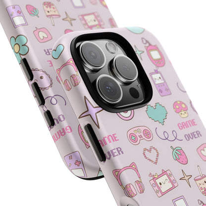 Kawaii Gamer Girl iPhone 16 Case – Cute Pastel Gaming-Themed Phone Cover for Girls